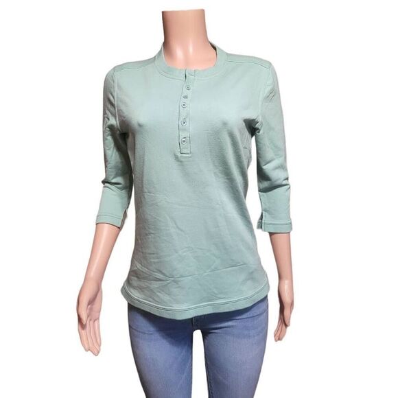 Pulp henley 3/4 sleeve tee solid pullover shirt M - Picture 1 of 5